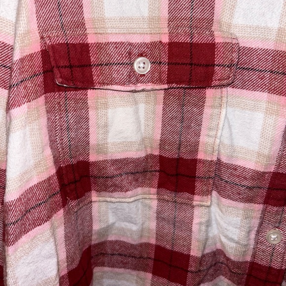 Old Navy size L the boyfriend tee red flannel - Picture 5 of 5